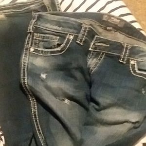 Silver jeans from buckle
